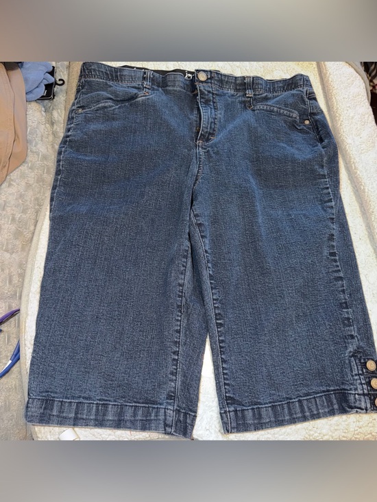 Just My Size Denim - JMS Collection Denim Bermuda Shorts Womens 18W Stretch Blue Mid Rise Plus
